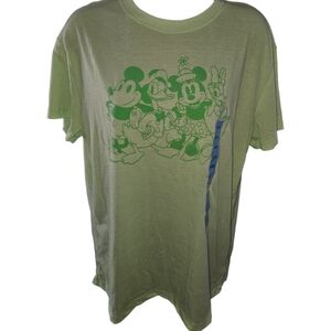 NWT Disney Mickey And Friends Velvet Neon Short Sleeve Tee